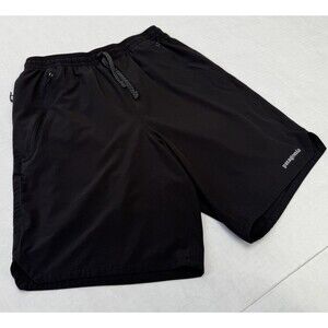 Patagonia Shorts Mens XS Black MultiTrails Lined Running Pockets STY57601